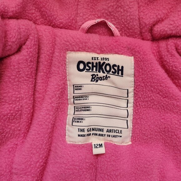 Carter's Pink Snowsuit with Mittens - Picture 6 of 9